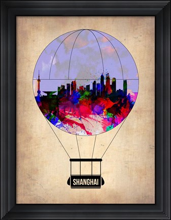 Framed Shanghai Air Balloon Print