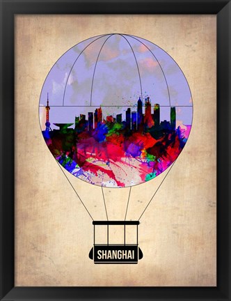 Framed Shanghai Air Balloon Print