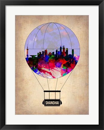 Framed Shanghai Air Balloon Print