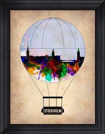 Framed Stockholm Air Balloon Print