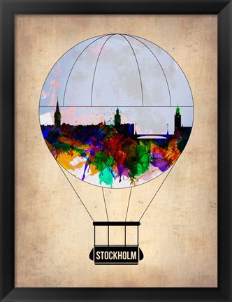 Framed Stockholm Air Balloon Print