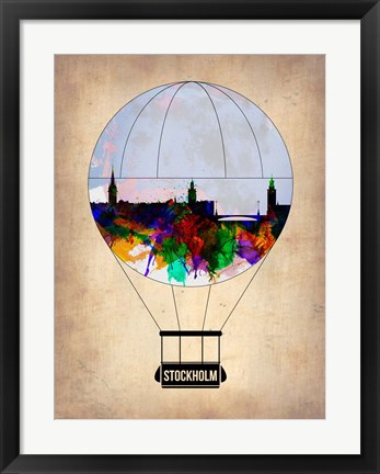 Framed Stockholm Air Balloon Print