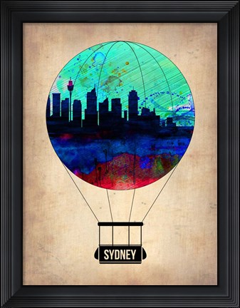 Framed Sydney Air Balloon Print