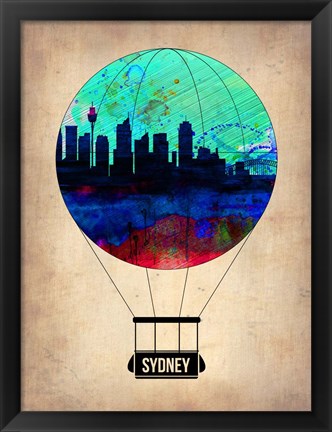 Framed Sydney Air Balloon Print