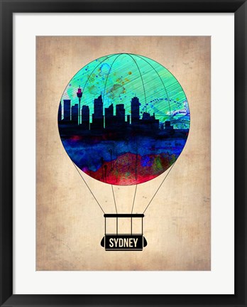 Framed Sydney Air Balloon Print