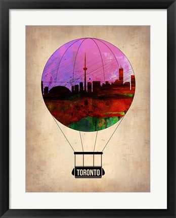 Framed Toronto Air Balloon Print