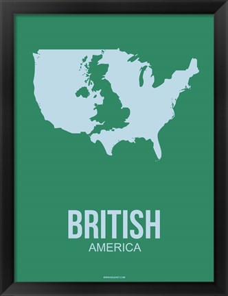 Framed British America 3 Print