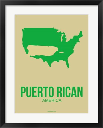 Framed Puerto Rican America 1 Print
