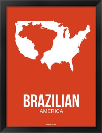 Framed Brazilian America 1 Print