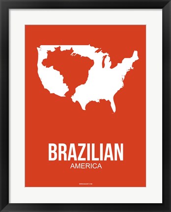 Framed Brazilian America 1 Print