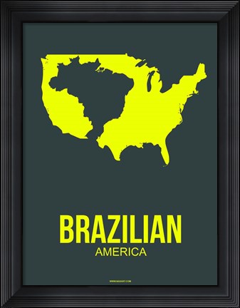 Framed Brazilian America 2 Print