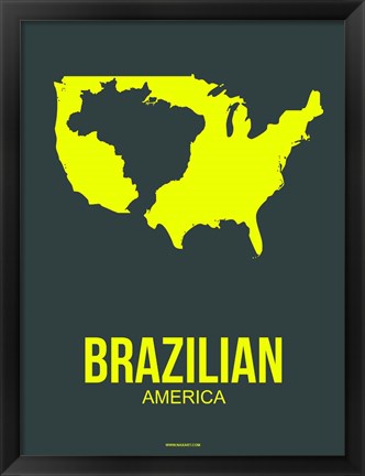 Framed Brazilian America 2 Print