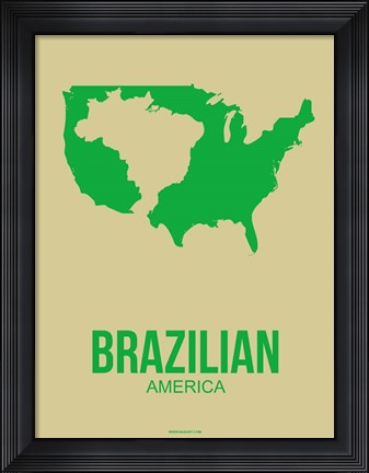 Framed Brazilian America 3 Print