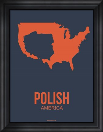 Framed Polish America 2 Print