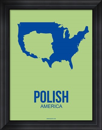 Framed Polish America 3 Print