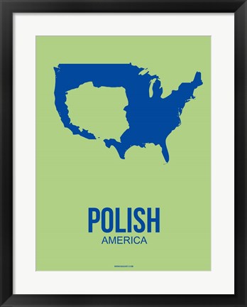 Framed Polish America 3 Print