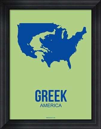 Framed Greek America 2 Print