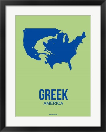 Framed Greek America 2 Print