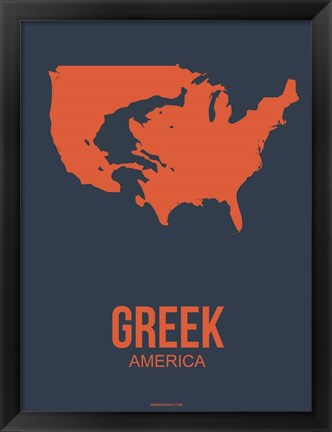 Framed Greek America 3 Print