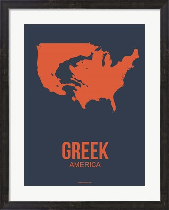 Framed Greek America 3 Print