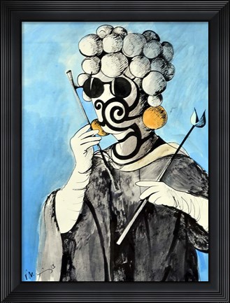 Framed Black Lorgnette Print