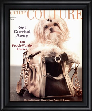 Framed Canine Couture-Carrie Away Print