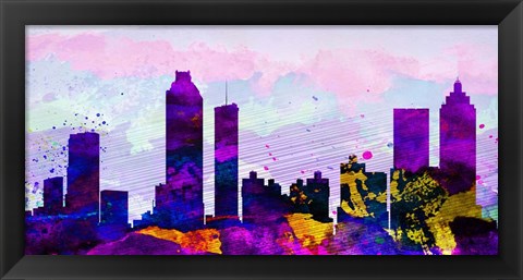 Framed Atlanta City Skyline Print