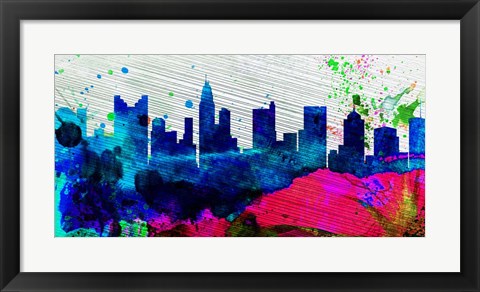 Framed Columbus City Skyline Print