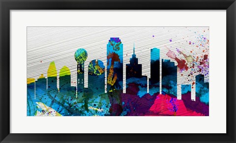 Framed Dallas City Skyline Print