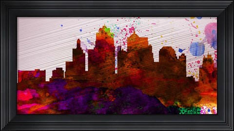 Framed Kansas City Skyline Print
