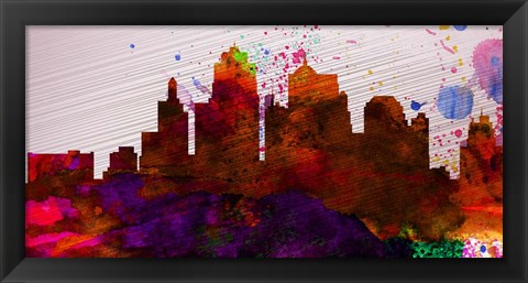 Framed Kansas City Skyline Print