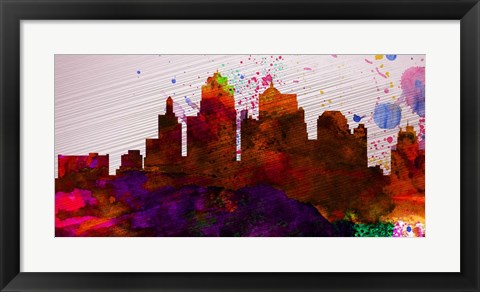 Framed Kansas City Skyline Print