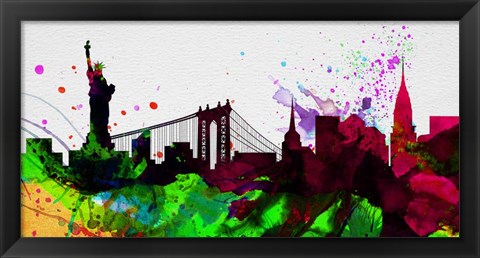 Framed New York City Skyline 2 Print