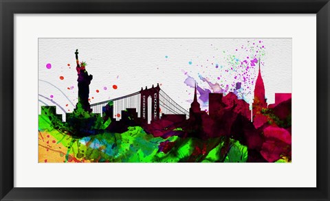 Framed New York City Skyline 2 Print