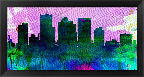 Framed Phoenix City Skyline Print