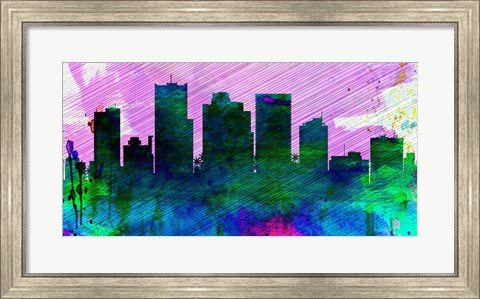 Framed Phoenix City Skyline Print