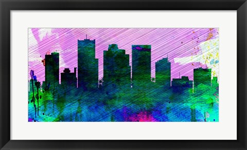 Framed Phoenix City Skyline Print