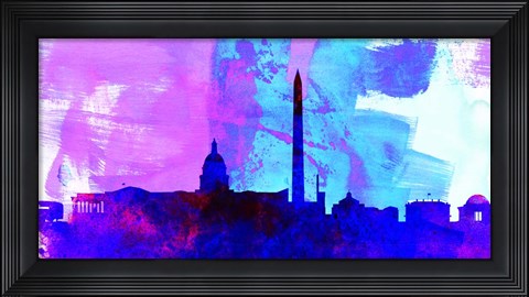 Framed Washington DC City Skyline Print