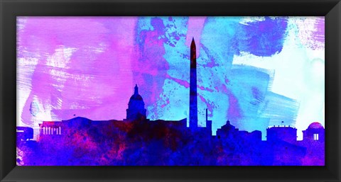 Framed Washington DC City Skyline Print