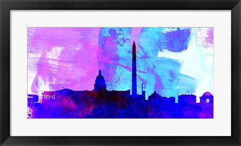 Framed Washington DC City Skyline Print