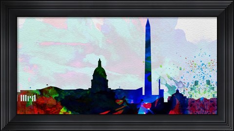 Framed Washington DC City Skyline 2 Print