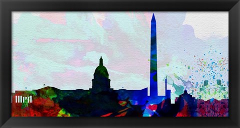 Framed Washington DC City Skyline 2 Print