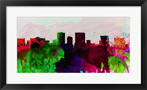 Framed El Paseo City Skyline Print