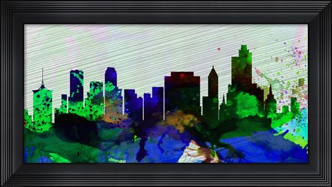 Framed Tulsa City Skyline Print