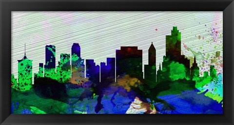 Framed Tulsa City Skyline Print