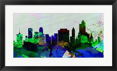 Framed Tulsa City Skyline Print