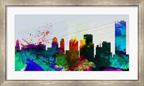 Framed Buffalo City Skyline Print