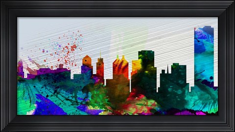 Framed Buffalo City Skyline Print