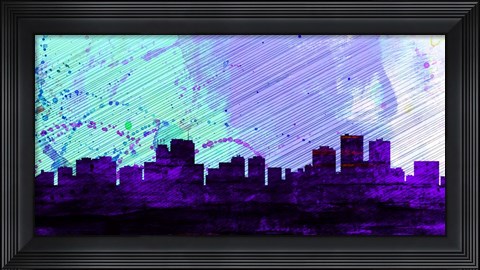 Framed Anchorage City Skyline Print