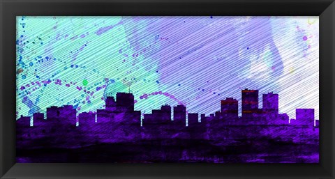 Framed Anchorage City Skyline Print